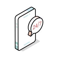 A captivating isometric icon representing medical app interface vector