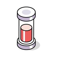 A modern isometric icon showing medical test sample vector
