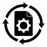 Content Setting icon concept in black color vector
