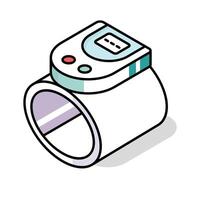 An isometric style icon showing a bp monitor vector