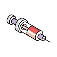 Ready to use isometric icon showing medical injection vector
