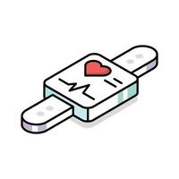 Get a glimpse of this health tracker isometric icon vector
