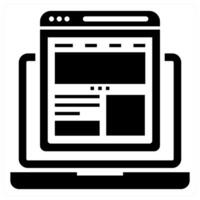 Corporate Website icon concept in black color vector