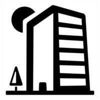 Corporate Building icon concept in black color vector