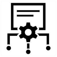 Content Management in black color vector