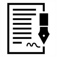 Content Writing icon in black color vector