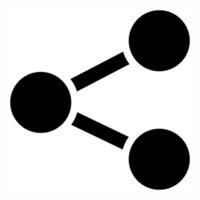 Share concept in black color vector
