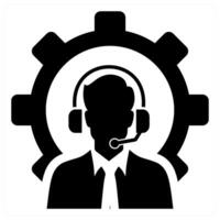 Consultant concept in black color vector