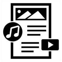 Content Management concept in black color vector