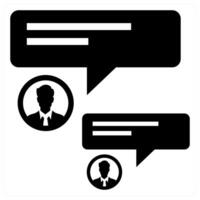 Conversation icon concept in black color vector