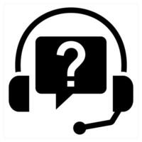Customer Care icon in black color vector