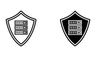 illustration of server security icon vector