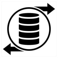 Data Interchange icon concept in black color vector