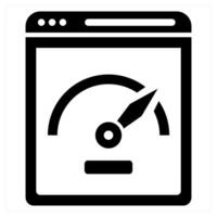Dashboard icon in black color vector