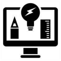 Creative Design concept in black color vector