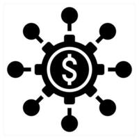 Crowd Funding Portal icon concept in black color vector