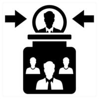 Crowd Funding concept in black color vector
