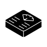 A captivating isometric icon of digital weight scale. vector