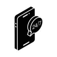 A captivating isometric icon representing medical app interface. vector