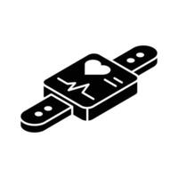 Get a glimpse of this health tracker isometric icon. vector