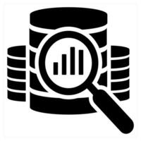 Database Assesement icon concept in black color vector