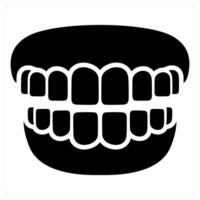 Dentist icon concept in black color vector