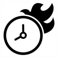Deadline icon concept in black color vector