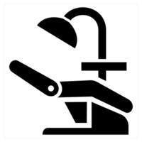 Dental Chair icon concept in black color vector