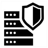 Database Protection in black color vector