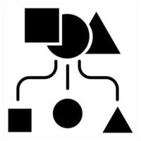 Database Classification icon concept in black color vector