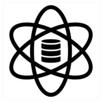 Server icon in black color vector