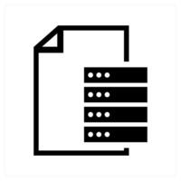Database Document concept in black color vector