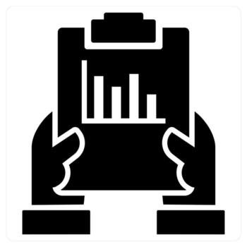 Data Visualization icon concept in black color vector