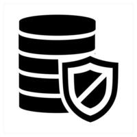 Database Protection concept in black color vector
