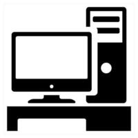 Desk icon in black color vector
