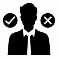 Decision Making concept in black color vector
