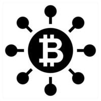 Decentralized icon concept in black color vector