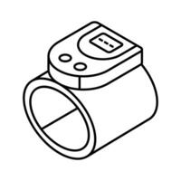 An isometric style icon showing a bp monitor.. vector
