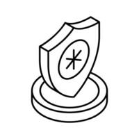 A customizable isometric icon representing medical insurance coverage.. vector