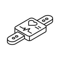 Get a glimpse of this health tracker isometric icon.. vector
