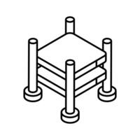 Have a look at this medicine table isometric outline icon.. vector