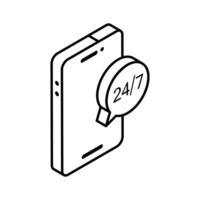 A captivating isometric icon representing medical app interface.. vector