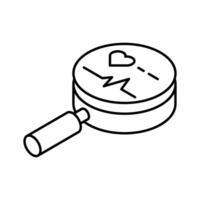 A customizable isometric icon of healthcare research concept.. vector