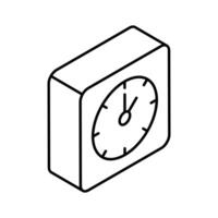 An editable isometric icon of round medical clock.. vector