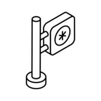 Get this isometric icon for medical display board.. vector