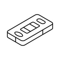 A customizable isometric outline icon of pregnancy kit.. vector