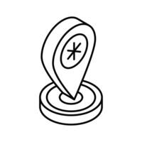 Check out this isometric icon for hospital location.. vector