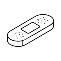 A customizable isometric icon of medical bandage.. vector