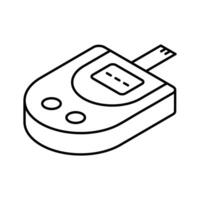 A well designed isometric icon of a glucometer.. vector