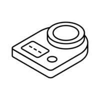 An editable isometric icon showing a obesity scale.. vector